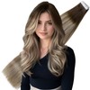 Hetto Tape in Hair Extensions Human Hair Balayage Tape on