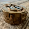 Vintage Solid Brass WWII Military Pocket Compass Gift