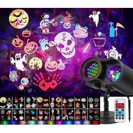 Purplecrystal Proyector Luces LED Navidad Halloween Exterior 64 Patrones