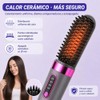 Cepillo Alisador de Cabello Inalámbrico, 4 Temperaturas y Pantalla LCD