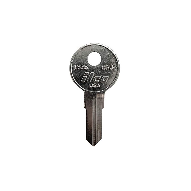 Key Blank, Brass, 1676-BAU3, PK10