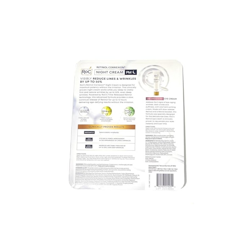 RoC Retinol Correxion Night Cream, 1.43 Fl Oz (Pack of
