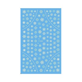 Snowflake Santa's Sleigh Reindeer Christmas New Year Snowman Nail Sticker F282 White Nail Wraps Art Stickers Manicure Supplies for Women for Home Nails Full Long Lasting Easy Apply and Remove