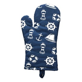Sea-Club Oven Glove - Maritime Kitchen Cotton Blue/White Maritime Decoration