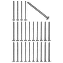 Bxian 25PCS Handle Machine Screw 8-32x2inch 304 Stainless Steel Cross Recessed Pan Head Machine Screw for Electronics Machinery Furniture