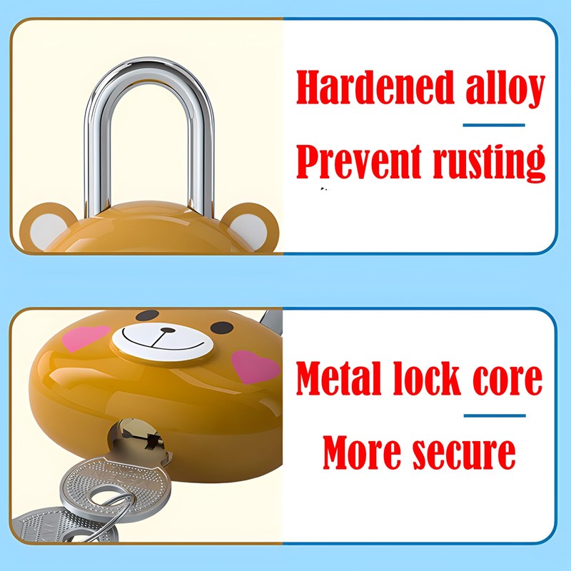 LHLZNB 2PCS Lovely Locker Padlocks，Small Padlocks with Keys，Padlock for Suitcase，Suitcase