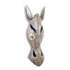 G6 Collection Wooden Tribal African Giraffe Mask Hand Carved Wall