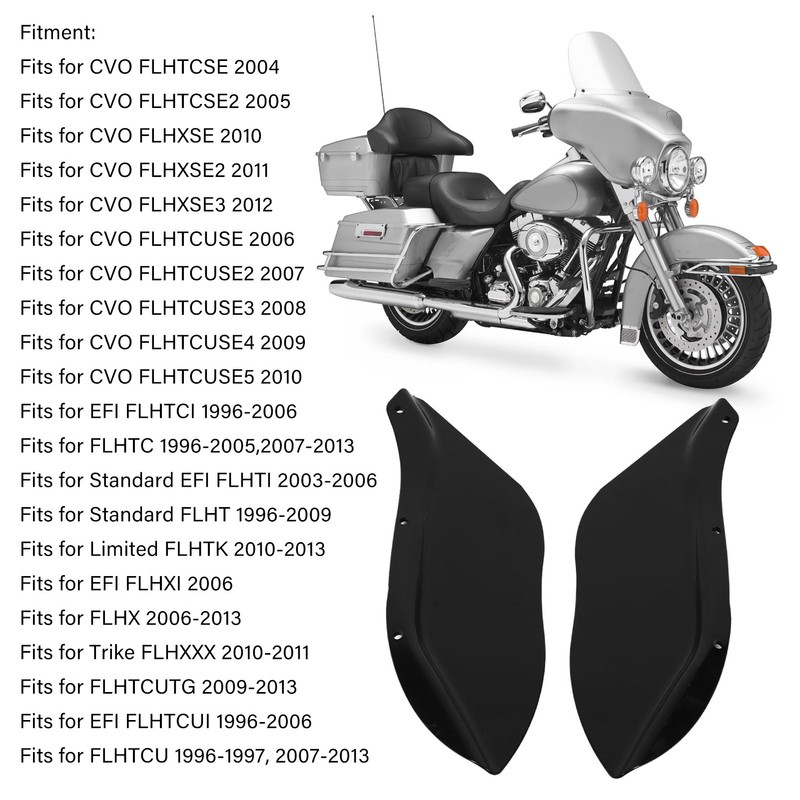 Side Wing Windshield Left Right Air Deflector Fairing for CVO