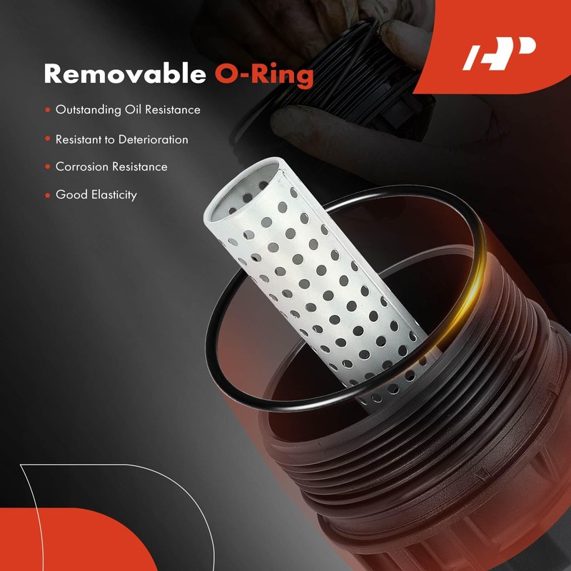 A-Premium Oil Filter Housing Cap Assembly Compatible with Toyota Tundra