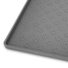 Ptlom Pet Placemat for Dog and Cat Mat for Prevent Food and Water Overflow Suitable