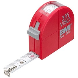 BMI 405341030 Pocket Measuring Tape with Sight Window/Compass Function, White/Red, 3 m x 16 mm