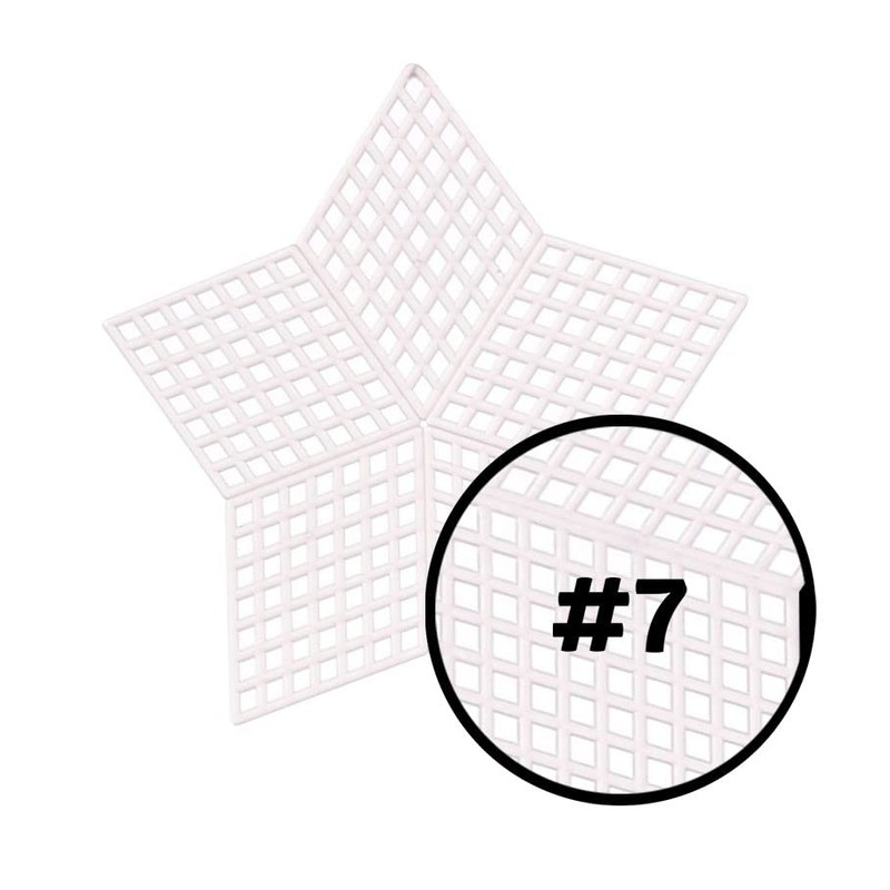 Vaessen Creative Plastic Canvas, Star-Shaped, 7 Count, Flexible Mesh Sheets