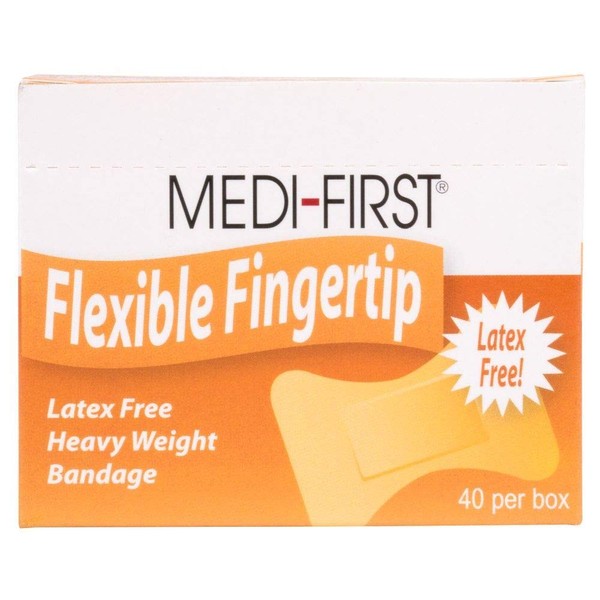 Adhesive Fabric Bandages, Flexible Fingertip Bandage, Small, 40 Pack