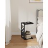 Vovonusy Narrow C-Shaped End Table, Small Side Table for Couch