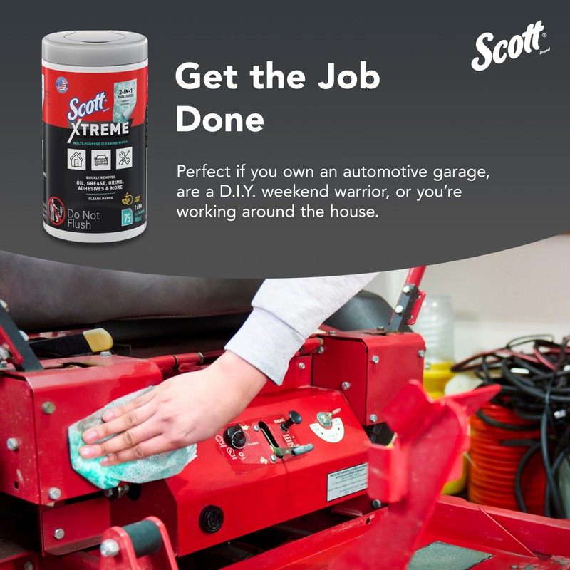 Scott® Xtreme Multi-Purpose Cleaning Wipes (54591), Heavy Duty Textured Extreme