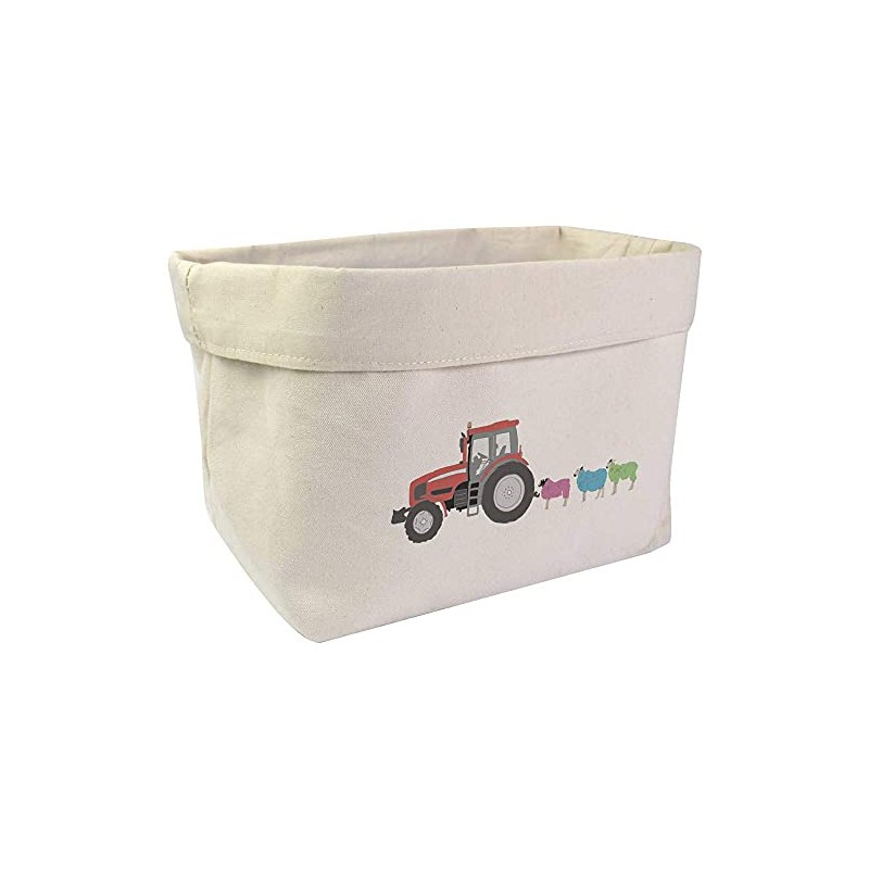 Large 'Sheep Following Tractor' Canvas Organiser/Storage Bag (OR00017317)
