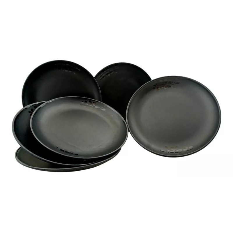 Anforama- Tab & Kit Set Juego Platos Redondos Melamina Moderna