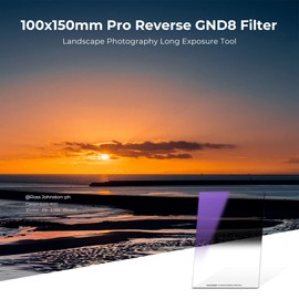K&F Concept Reverse Graduated ND8 Filters, Square GND8 Grad Neutral Density Filter 3-Stops 100 * 150 * 2mm Square Filter Optical Glass GND Slim HD Nano-Coating Waterproof