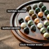 Deluxe Solitaire Game Set: 12.6'' Solid Wooden Board, 32 Natural