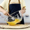 CGNWEEPS 4.7QT Large Glass Mixing Bowl with White Lid, Big