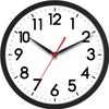 AKCISOT 14 Inch Wall Clock Silent Non-Ticking Modern Wall Clocks Battery Operated - Analog Classic Clock for Office, Home, Bathroom, Kitchen, Bedroom, School, Living Room(Black)
