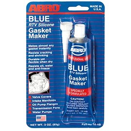 ABRO RTV Silicone Sealant and Gasket Maker: Up to 500 Degree F Heat, High Temp Silicone Sealant, 3 oz/85g Tube - Blue