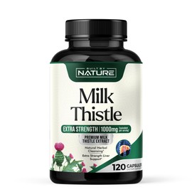 Milk Thistle 1000mg - Liver Detox Supplement with Silymarin Extract & Dandelion Root – Gentle Herbal Liver Cleanse for Men & Women - Liver Health Support - Non-GMO - 120 Veggie Capsules