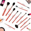 Juego de brochas de maquillaje profesional desde una matriz de