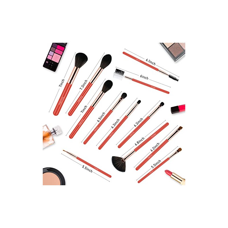 Juego de brochas de maquillaje profesional desde una matriz de