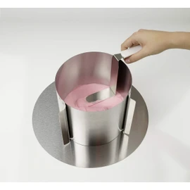 Dr. Oetker Winkelpalette extra hoch, Streichmesser zum Dekorieren und Verzieren von Torten, Küchenhelfer mit Funktionsteil aus Edelstahl, hochwertiges Glasurmesser(Farbe: Weiß/Silber),Menge:1Stück