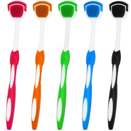 Cepillo de lengua, raspador de lengua, limpiador de lengua, cepillo raspador de lengua, limpiador raspador de lengua, cepillos de lengua, ayuda a combatir el mal aliento, 5 raspadores de lengua, paquete de 5