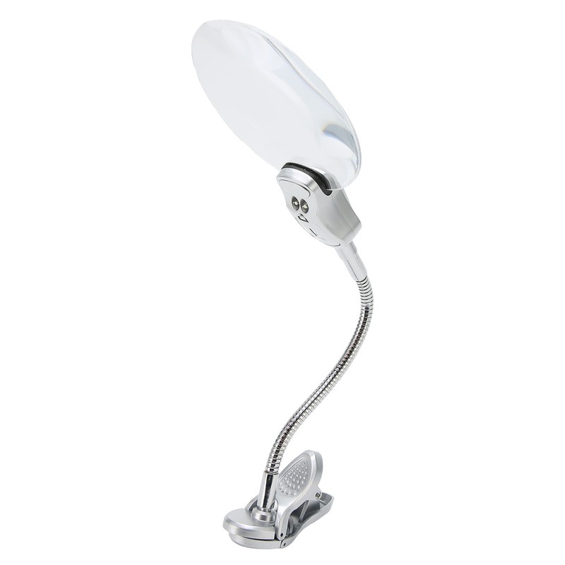 Magnifying Glass Clamp LED Light Gooseneck Desk Lamp Clamp for