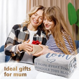 SIONYO Regalos para Mamá Cobija de Franela, Regalos para Mamá Dia De Las Madres,Cumpleaños,Aniversario,60 x 50 Pulgadas (A)