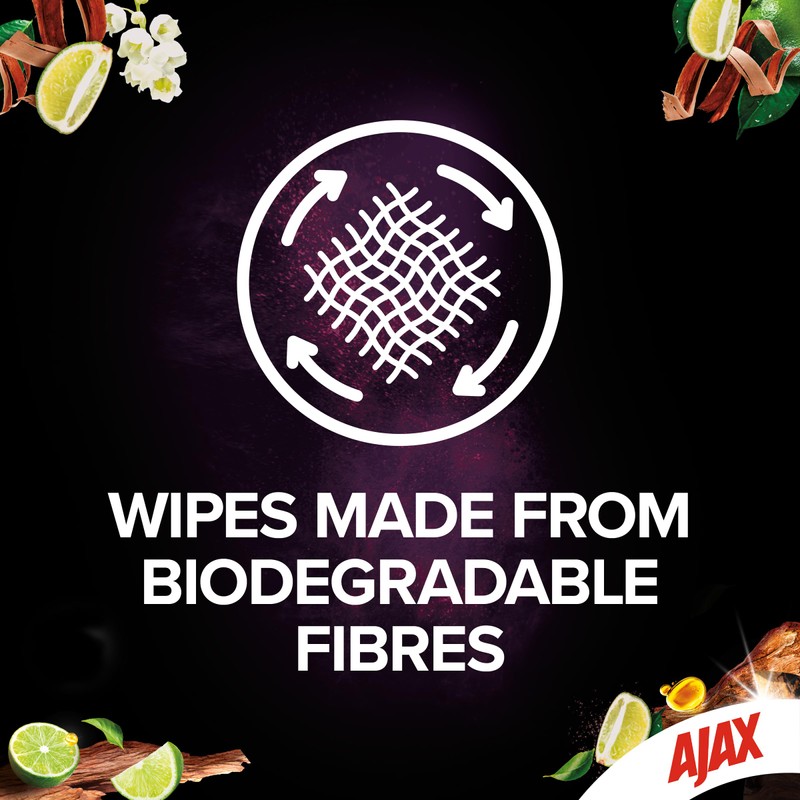 Ajax Luxury Home Multipurpose Cleaning Wipes Crisp Lime & Sandalwood