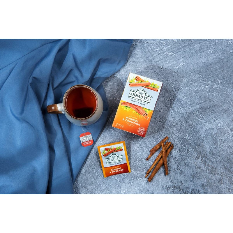 Ahmad Tea Tea Infusion, Rooibos & Cinnamon, 30G, 20 Count