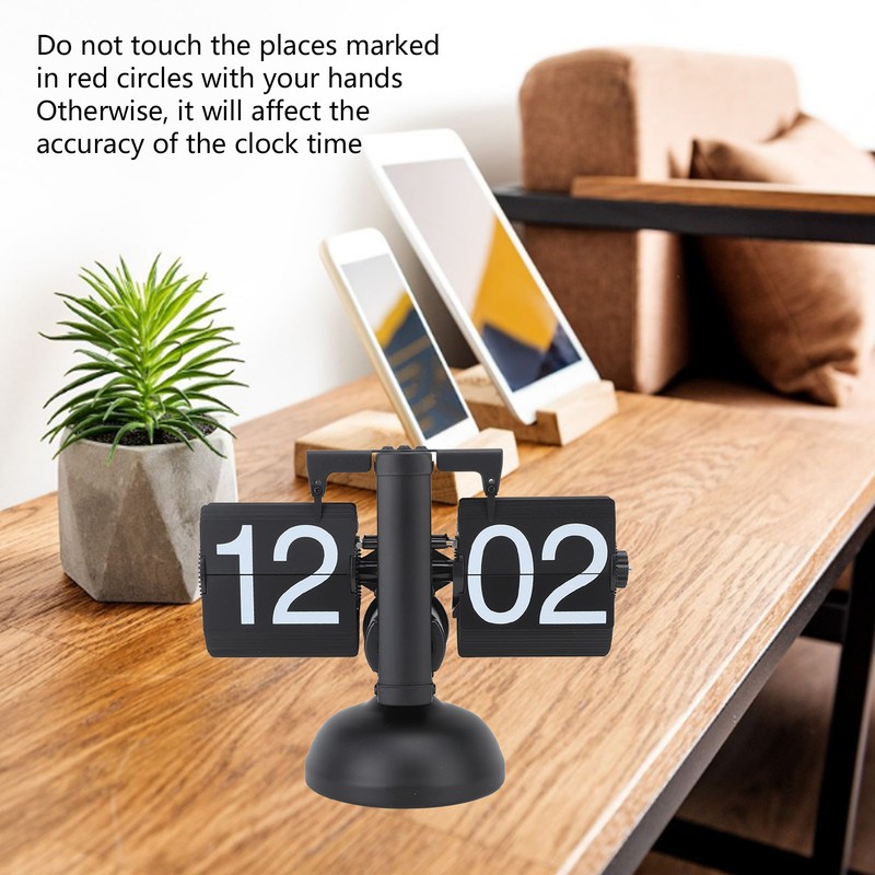 Flip Clock Large Number Battery Powered 304 Stainless Steel Tabletop