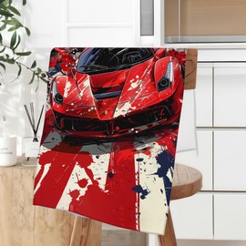 Zeleda American Muscle Car Hand Towel for Bathroom 2 Pack,Soft Microfiber Face Towels for Bath,Kitchen,Spa,and Gym,Decorative Absorbent Polyester Towels,Perfect for Home or Hotel Decor 14.5x28in