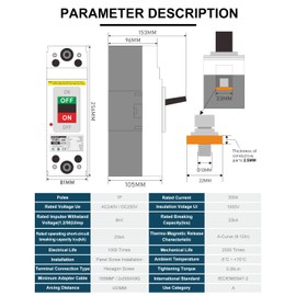 DIHOOL 300 Amp Heavy Duty Battery Disconnect Switch, DC Circuit Breaker for Boat Trolling Motor Marine ATV Trailer