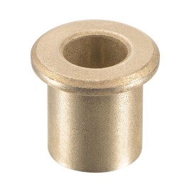 sourcing map Flange Sleeve Bearings 8mm Bore 12mm OD 15mm Length 16mm Flange Dia 2mm Flange Thickness Sintered Bronze Self-Lubricating Bushing 4pcs