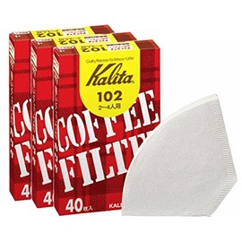 karita Coffee Filter 102 濾紙 White 40 Piece Set of 3 
