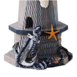 E-view Wood Lighthouse Nautical Themed Ornaments Rustic Decorative Home Rooms Decoration Ocean Sea Beach Light House Decor (E)