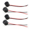 E-outstanding Buzzer Alarm 4PCS DC 6-12V Active Buzzer Wired Mini