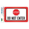 Stop Do Not Enter Vinyl Magnet Sign