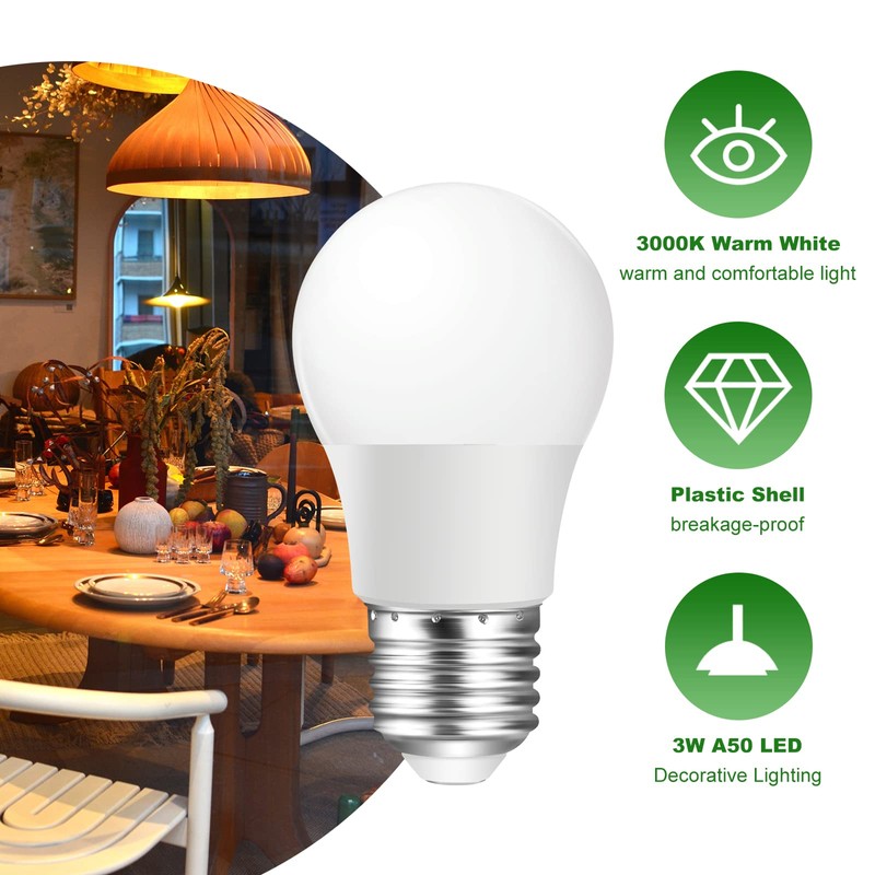 Poinivo 3W LED Light Bulb,3W E26 LED Light Bulbs,Low Wattage