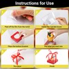 EUSOAR Disposable Clear Cupcake Holder, 12pcs 3.5 Inch Plastic Red