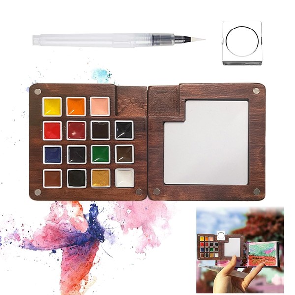 Yamobi Painting Box Mini Watercolour Travel Set, Mini Watercolour Travel