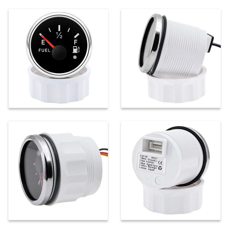 MAIMEIMI 52mm Boat Fuel Level Gauge 240-33ohms with Fuel Float