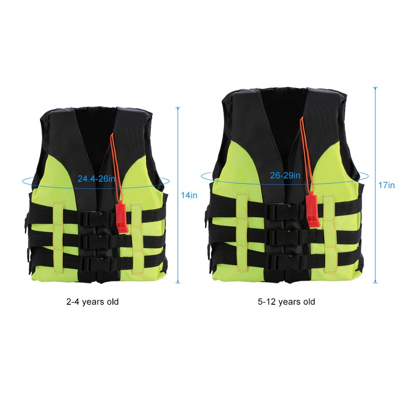 Life Vest Swimming Boating Drifting Aid Jacket With Whistle For