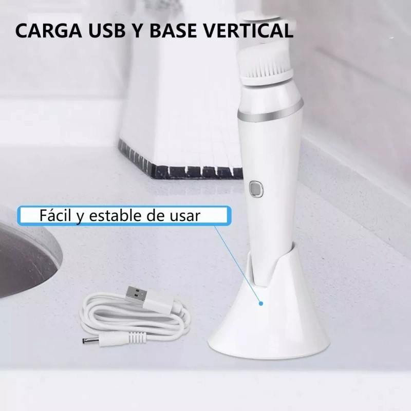 Burkey Cepillos Faciales Eléctricos Limpiadora Recargable Masajeado