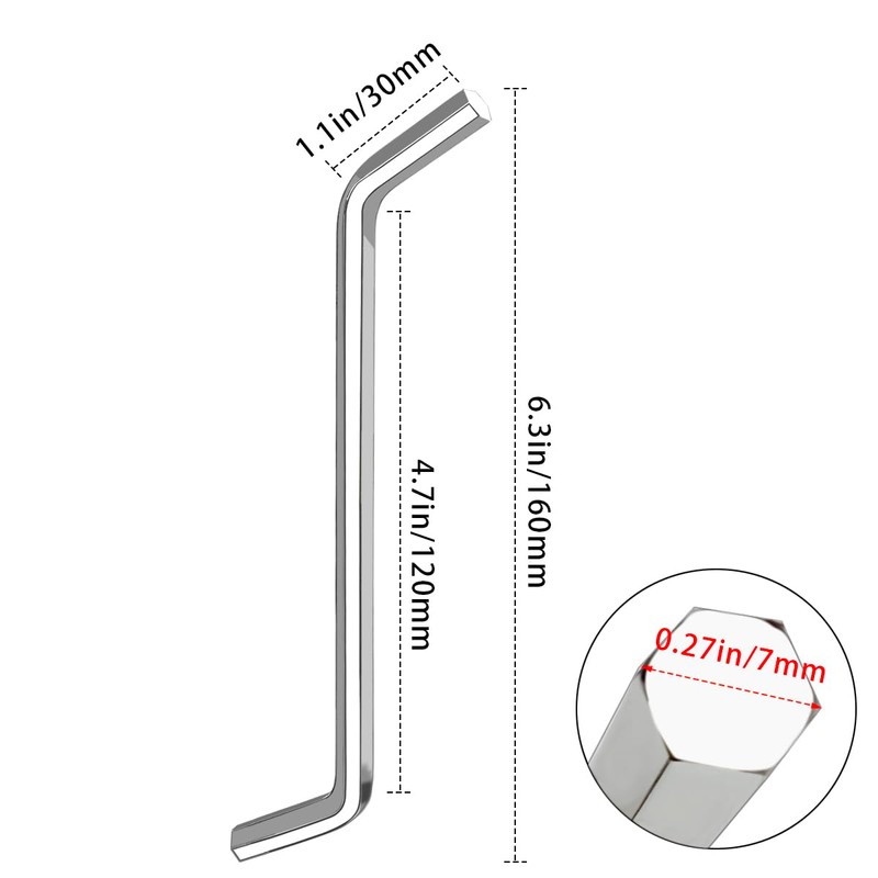 2 Pcs Garbage Disposal Wrench, Garbage Disposal Allen Wrench Tool